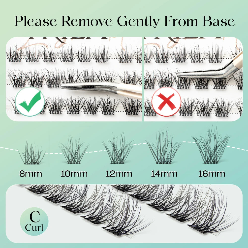 DIY Wispy Eyelash Extension Cluster Mix